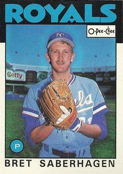 1986 O-Pee-Chee Baseball Cards 249     Bret Saberhagen